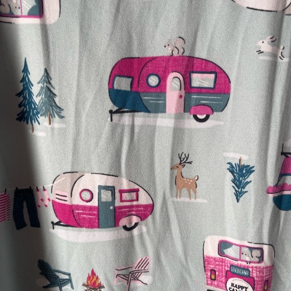 Joyspun blue moo moo night dress with campers size small-medium #2237 - Picture 3 of 9